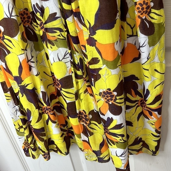 MILLY Silk Blend Floral Print Spaghetti Strap Sundress Size 6 - Picture 5 of 16